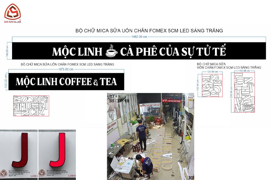 thiết kế chữ nổi quảng cáo