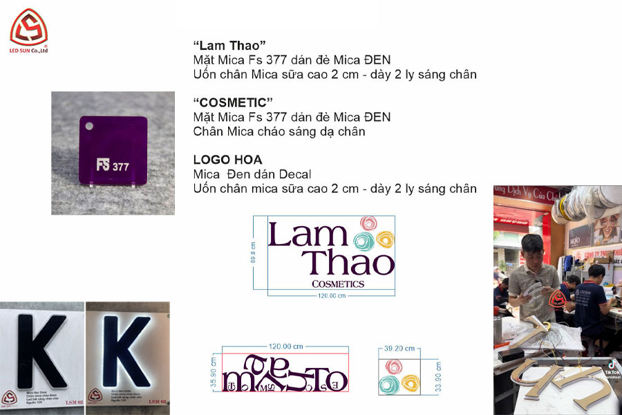 Thiết kế chữ nổi quảng cáo