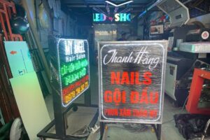 Bảng hiệu LED tại tiệm Nail khu vực Trường Chinh
