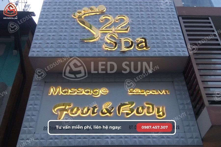 Mẫu bảng hiệu spa 