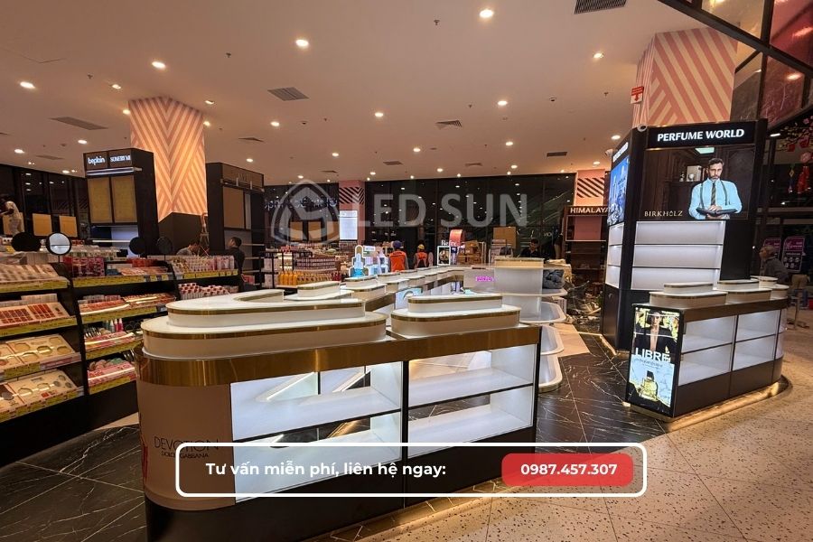 thiết kế thi công gian hàng trong trung tâm thương mại