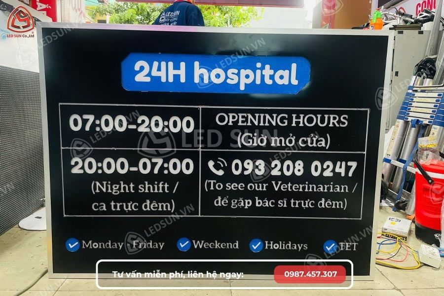 bảng hiệu hộp đèn âm bản