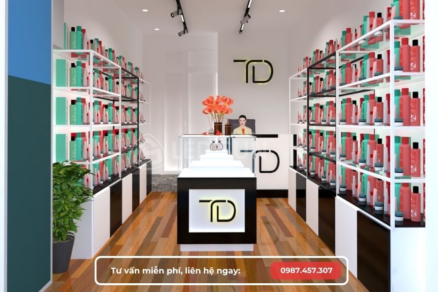 thiết kế thi công shop nước hoa
