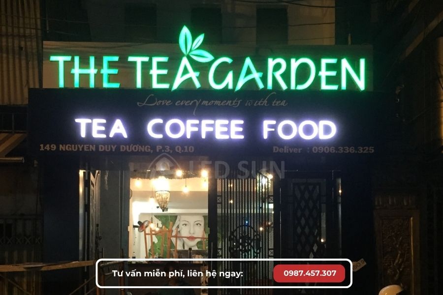 bảng hiệu quán trà sữa bằng alu