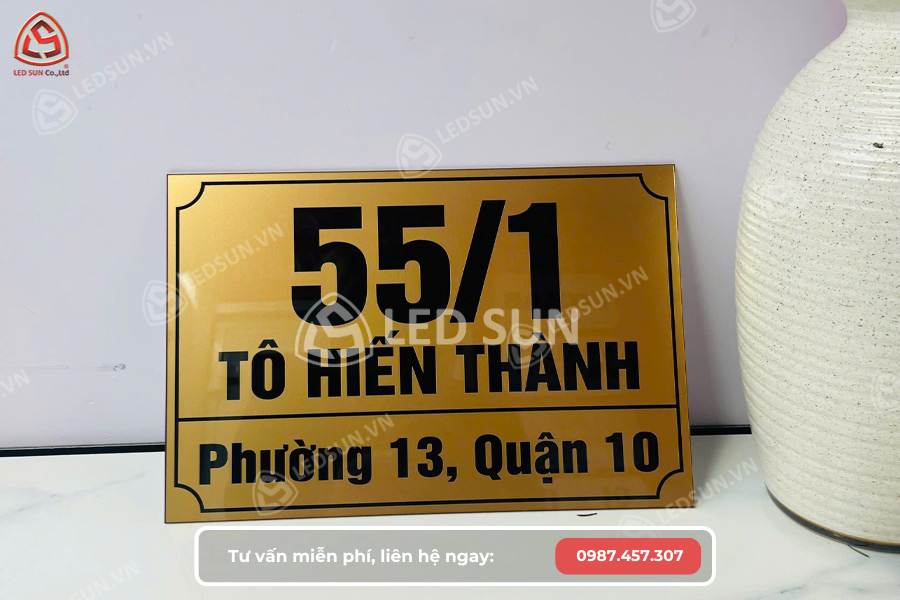Biển số nhà mica sơn