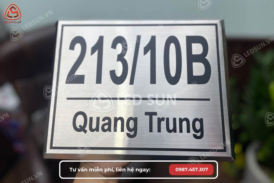 Biển số nhà inox ăn mòn