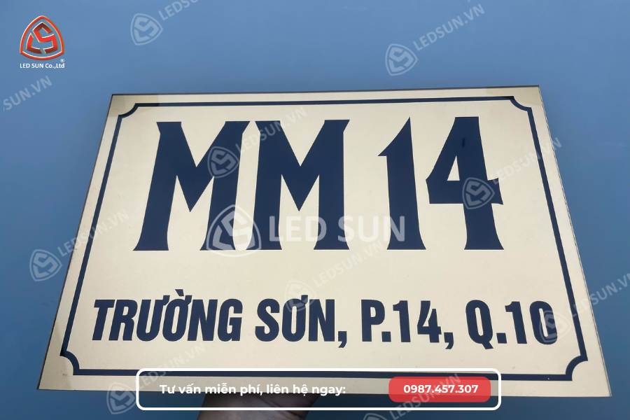 Biển số nhà mica sơn