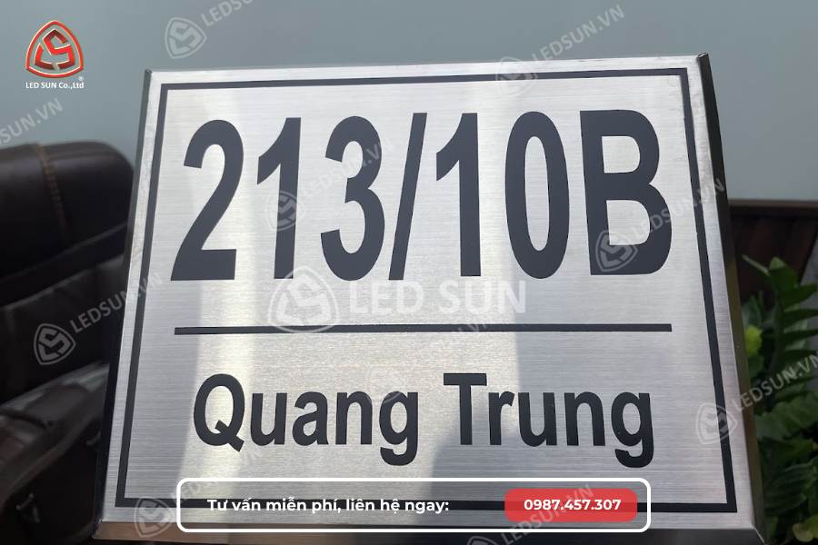 Biển số nhà inox ăn mòn 