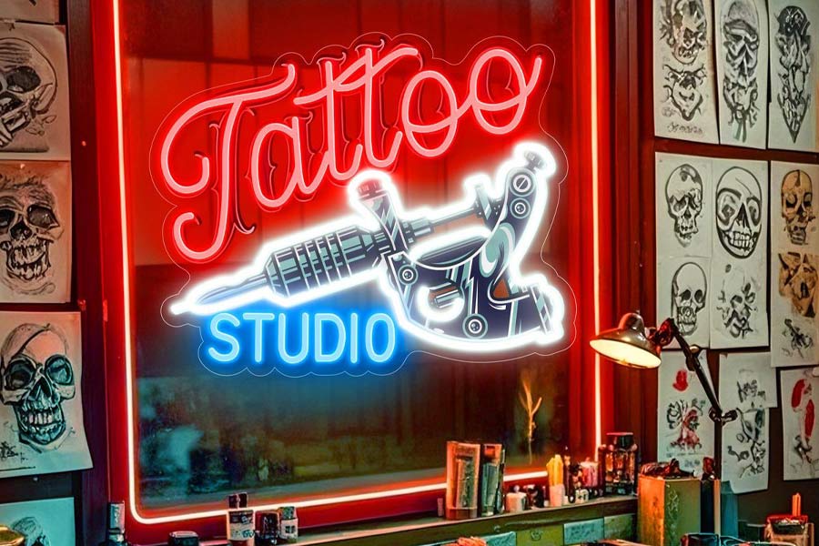 bảng led neon tattoo