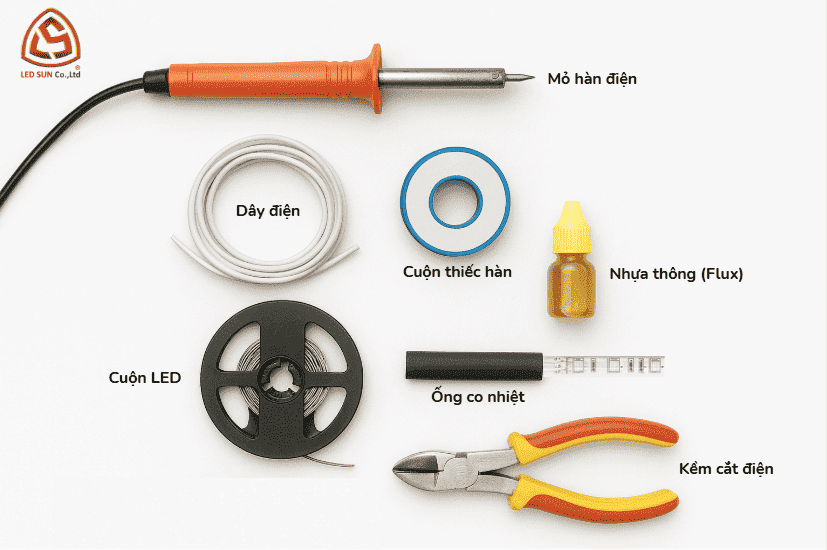 Cách hàn đèn led dây