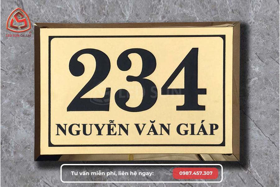 Biển số nhà Inox 304 tại Led Sun