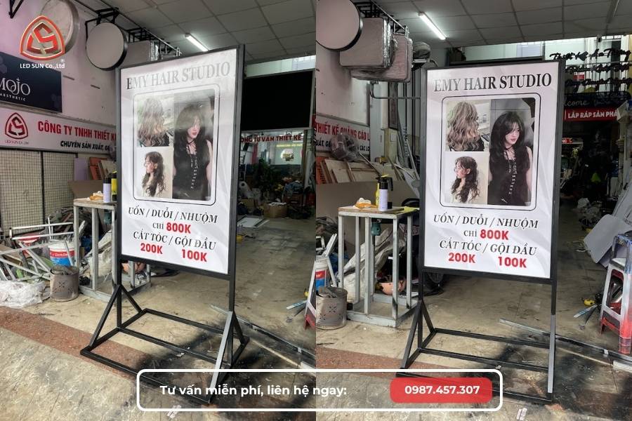 bảng quảng cáo đứng 2 mặt